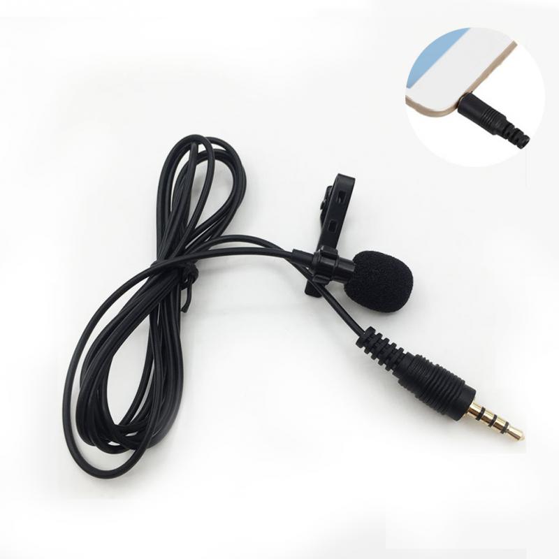 VOXLINK 3.5 mm Clip Tie Collar Microphone for Mobile Phone Speaking in Lecture 1.5m Bracket Clip Vocal Audio Lapel Microphones