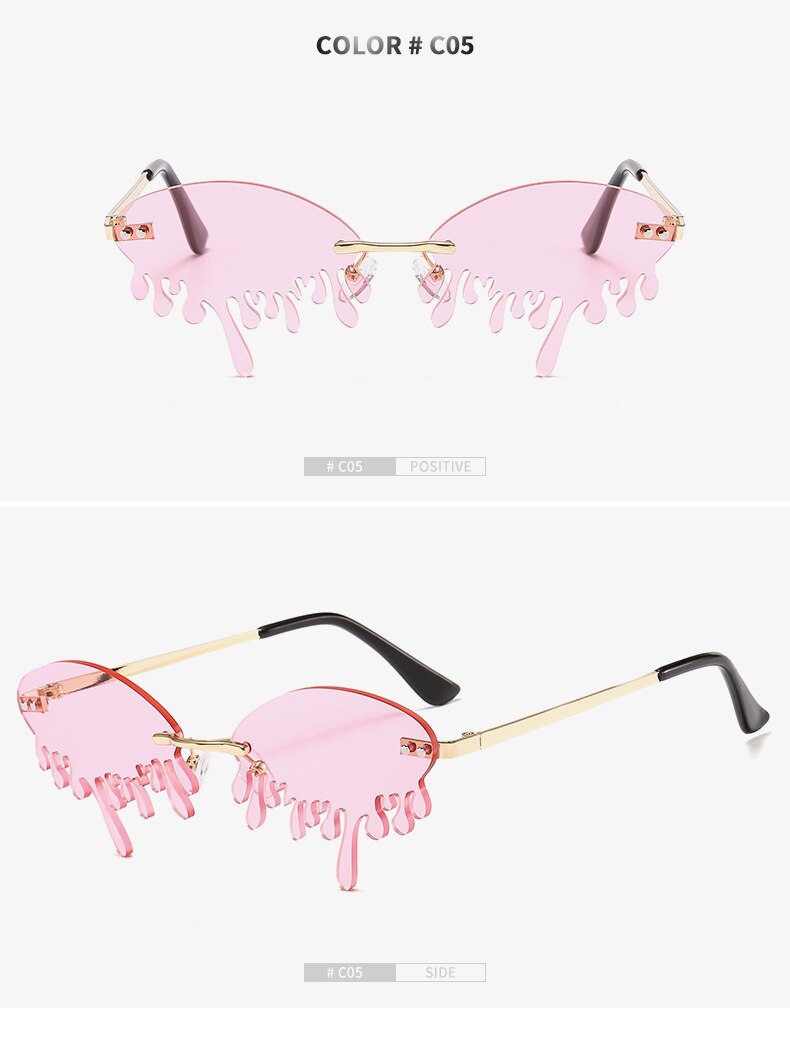 Hot sale Fashion Water drop Sunglasses Women Rimless Wave Punk Sun Glasses Luxury Trending Sunglasses Streetwear Gafas Shades Hot sale Fashion Water drop Sunglasses Women Rimless Wave Punk Sun Glasses Luxury Trending Sunglasses Streetwear Gafas Shades