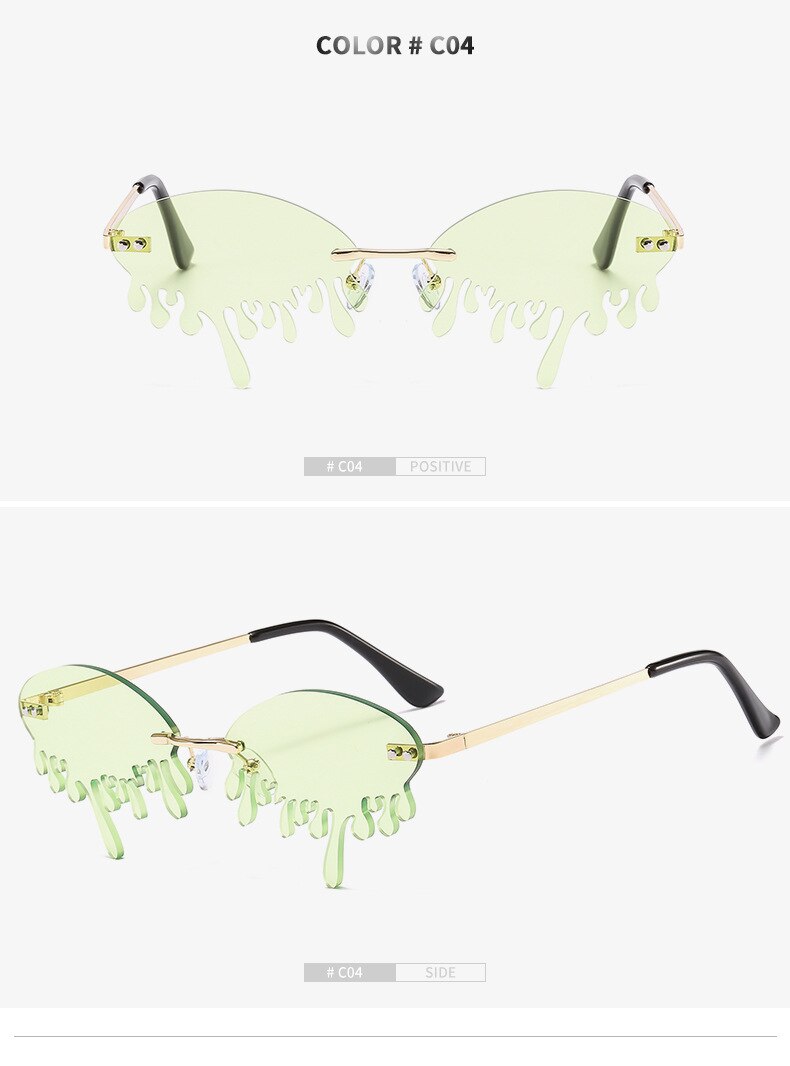 Hot sale Fashion Water drop Sunglasses Women Rimless Wave Punk Sun Glasses Luxury Trending Sunglasses Streetwear Gafas Shades Hot sale Fashion Water drop Sunglasses Women Rimless Wave Punk Sun Glasses Luxury Trending Sunglasses Streetwear Gafas Shades