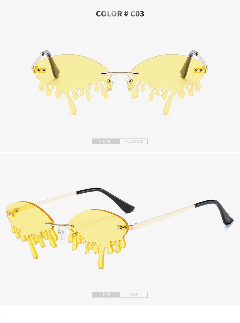 Hot sale Fashion Water drop Sunglasses Women Rimless Wave Punk Sun Glasses Luxury Trending Sunglasses Streetwear Gafas Shades Hot sale Fashion Water drop Sunglasses Women Rimless Wave Punk Sun Glasses Luxury Trending Sunglasses Streetwear Gafas Shades